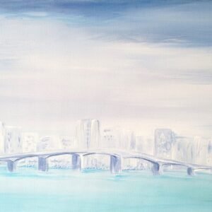 "Coastal Crossing" Acrylic, 24 x 12"