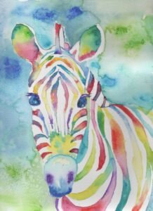 zebra watercolor