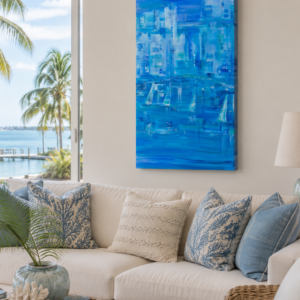 "Harbor Dreams", Acrylic and Texture Medium, 24x48"