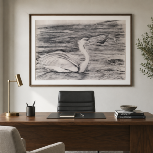 "Fishing Time", Charcoal Prints