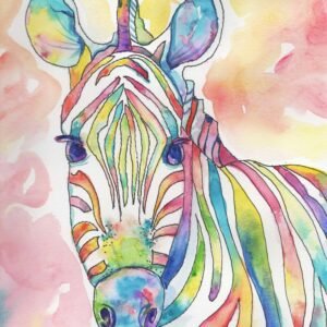 Zebra Watercolor, August 8, 12:00-2:00pm